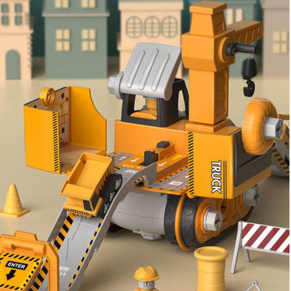LittleBuilder Play Set - Truck, Excavator & Crane