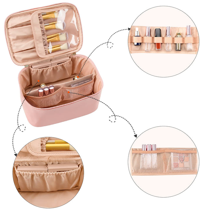 Tragbarer Make-up-Organizer mit Fächern