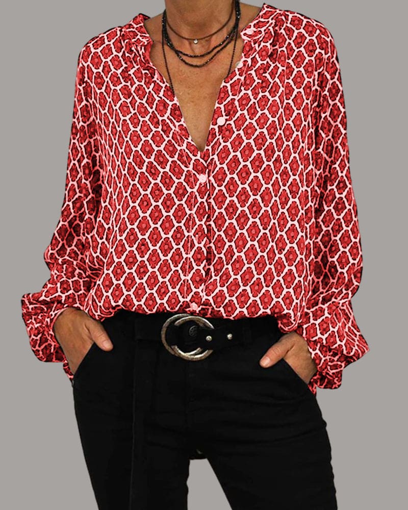 Women's V-Neck Blouse