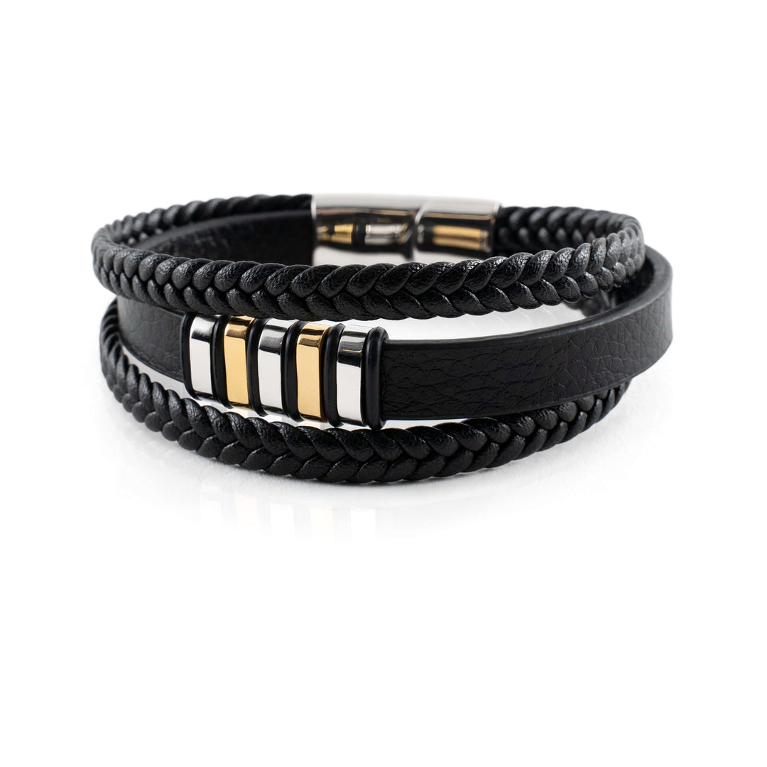 Men's Leather Bracelet - Timeless and Stylish Accessory