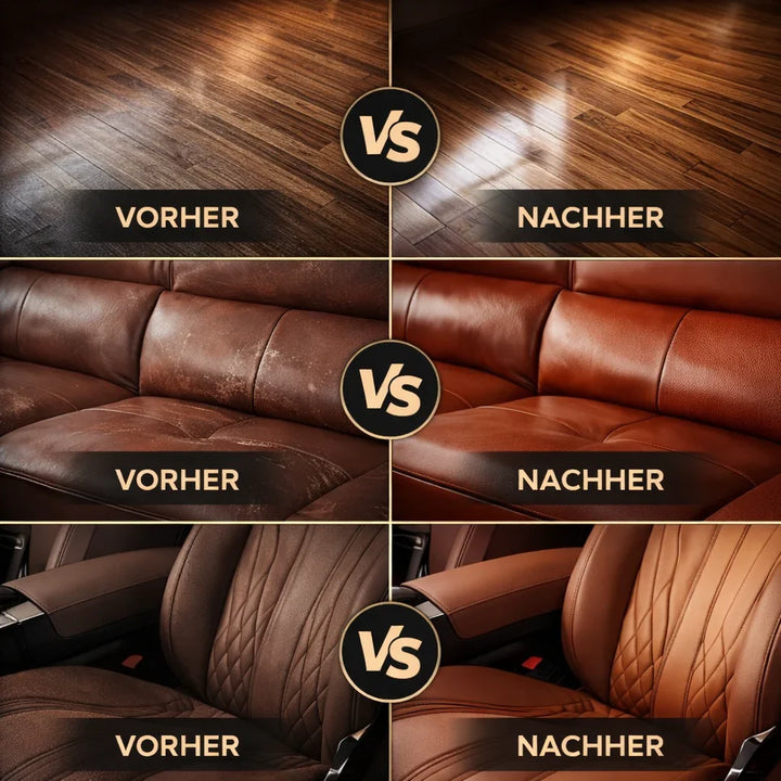 Lederpflege für Sofa, Auto, Schuhe und mehr | Lederbalsam für gepflegtes Leder | PelleLucida