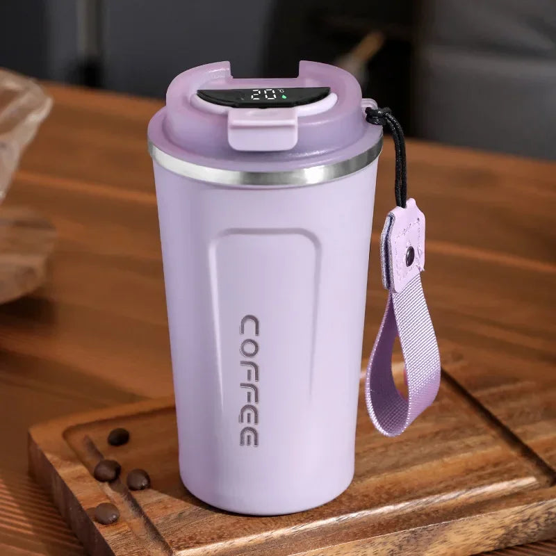 Stainless Steel Thermal Mug with Smart Temperature Display – TempMate