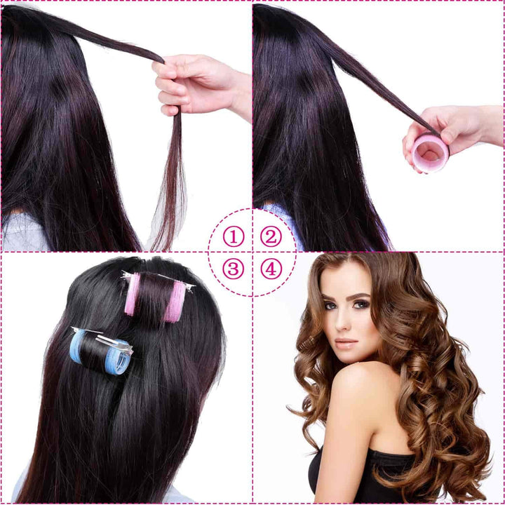 Self-Adhesive Hair Roller Set – Multicoloured Rollers