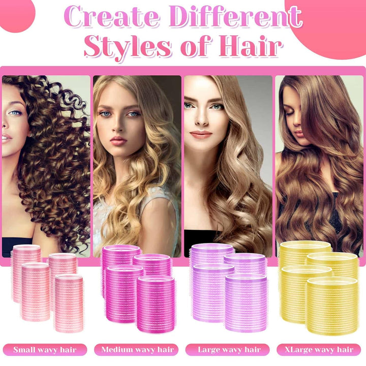 Self-Adhesive Hair Roller Set – Multicoloured Rollers