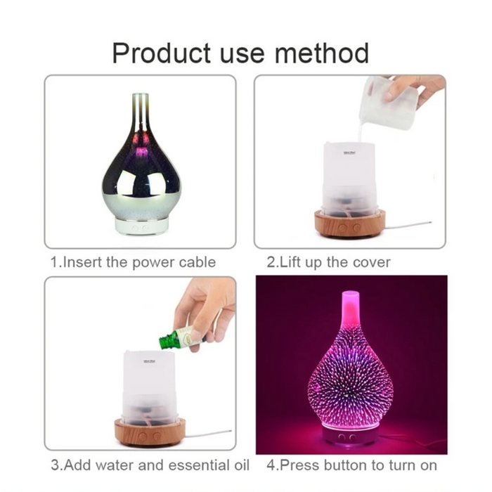 Relaxing Ambient Aromatherapy Diffuser – AuroraGlow