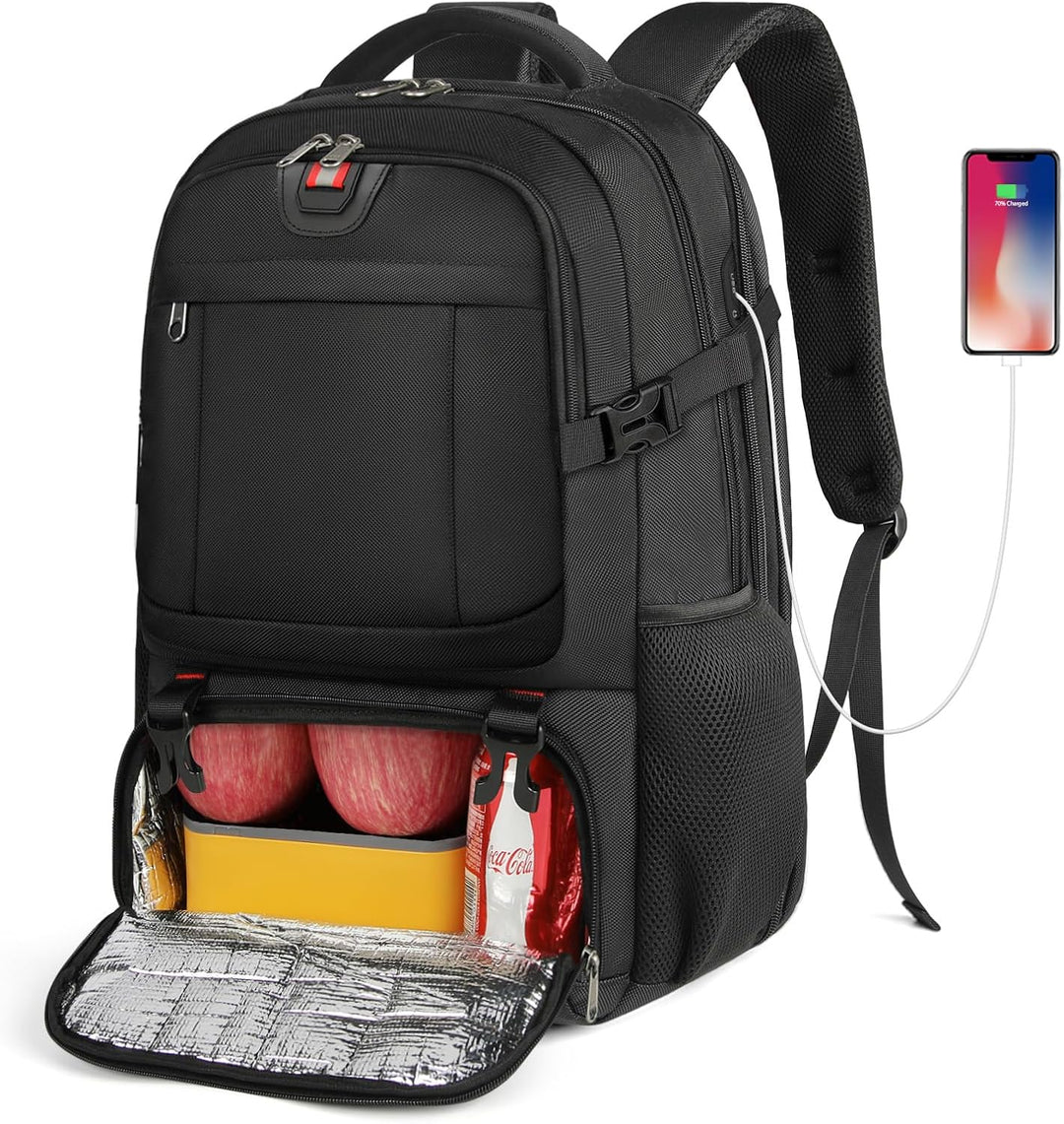 Extra-Large Travel Backpack for Lunches and Laptops with USB Charging Port