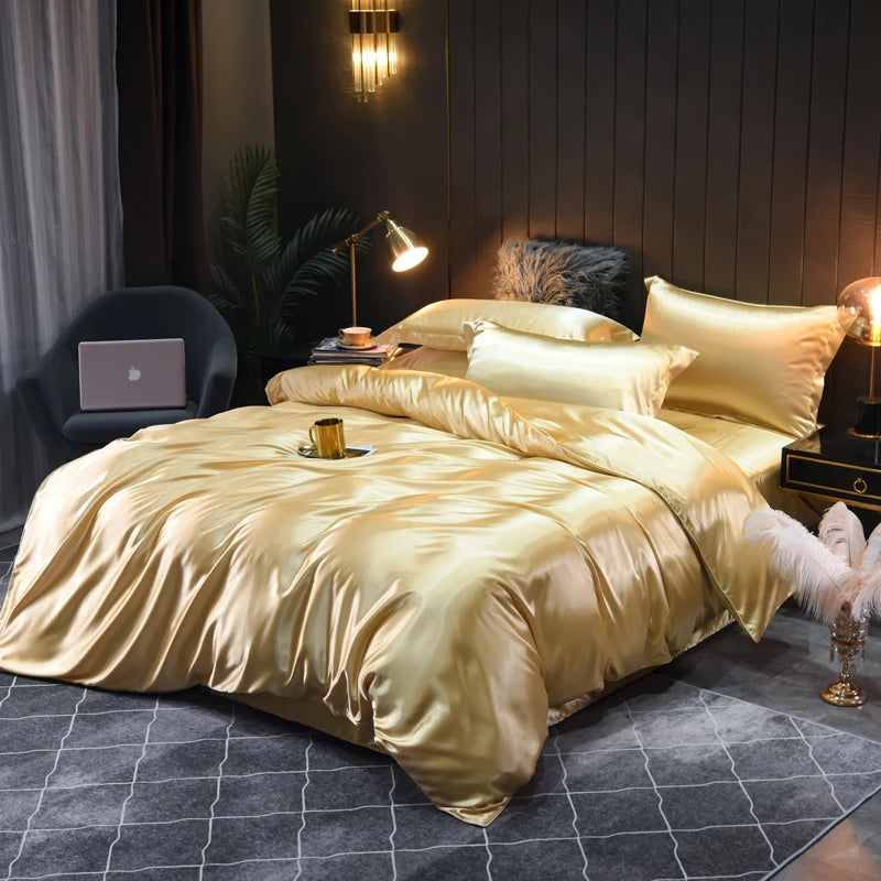 Luxuriöses Satin-Bettwäsche-Set - Seidenweich | Extremer Komfort