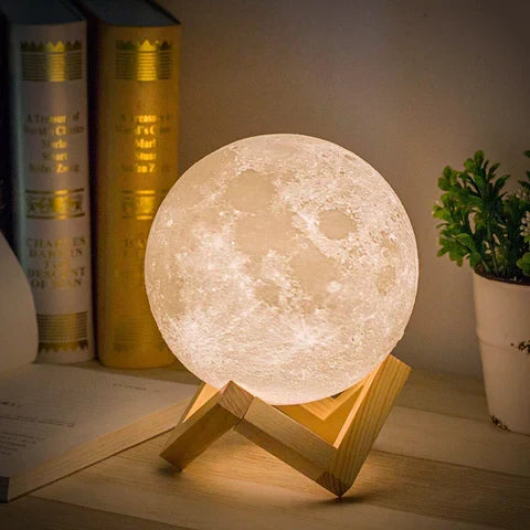 Magic Moon Lamp - Wireless Touch Control | Wooden Base