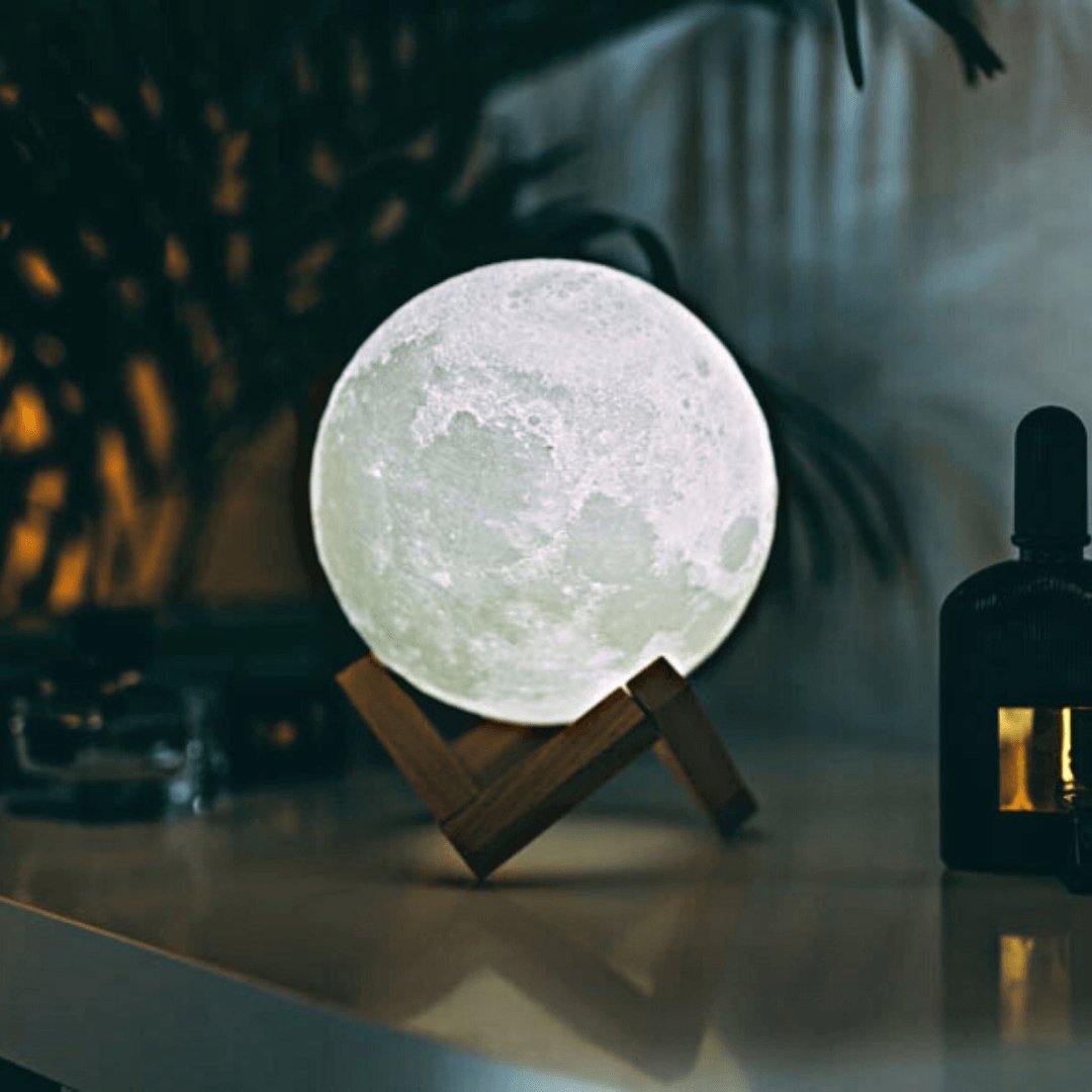Magic Moon Lamp - Wireless Touch Control | Wooden Base