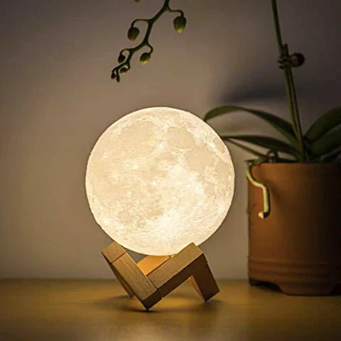Magic Moon Lamp - Wireless Touch Control | Wooden Base
