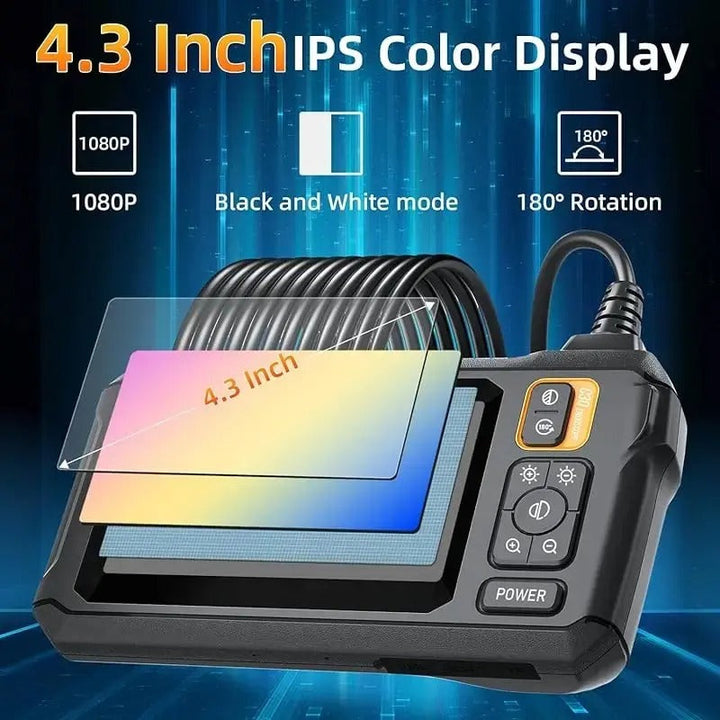 Industrial Endoscopic Inspection Camera – 1080P HD with 4.3-Inch Screen and Adjustable Lens