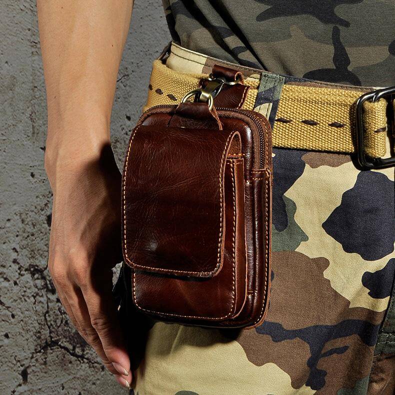 Men's Genuine Leather Waist Bag - Keep Everything Within Reach