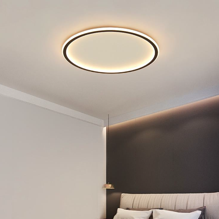 Scandinavian Round Ceiling Light with LED Glow