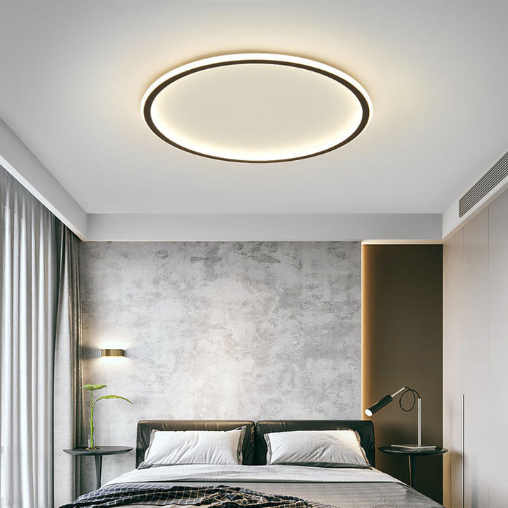 Scandinavian Round Ceiling Light with LED Glow