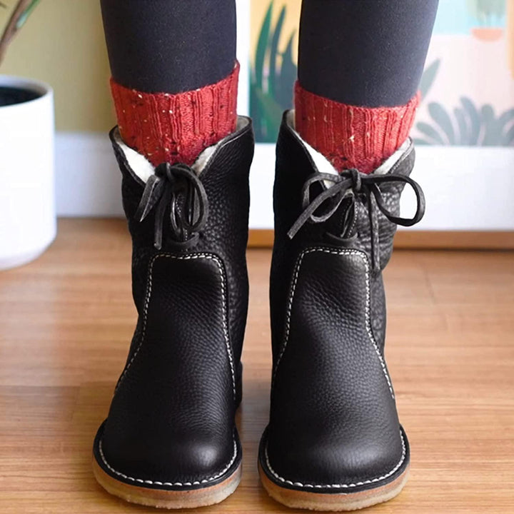 Waterproof Women's Ankle Boots with Warm Lining - Natalja