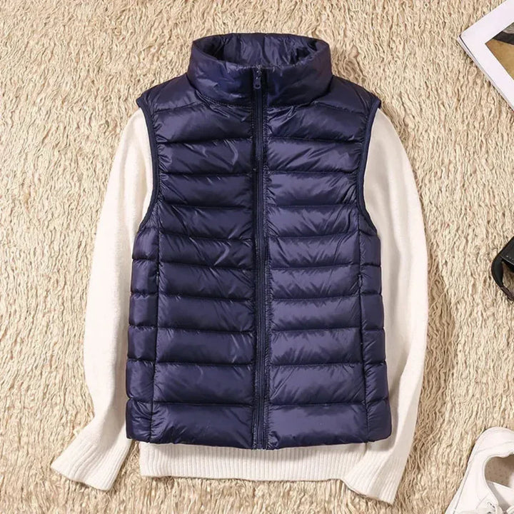 Wind-resistant Women's Bodywarmer with Zipper