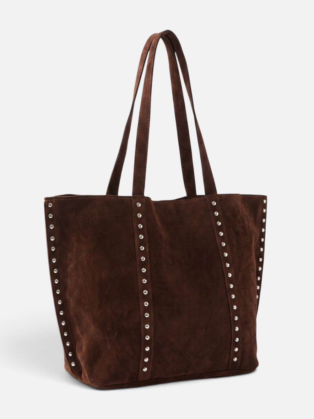 Women's Studded Faux Suede Tote Bag