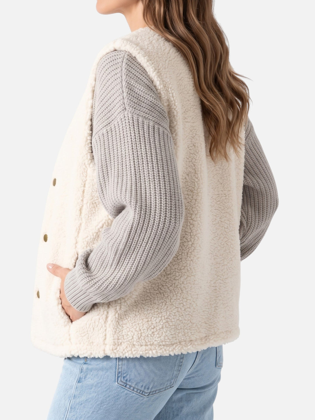 Women's Button-Up Sherpa Gilet
