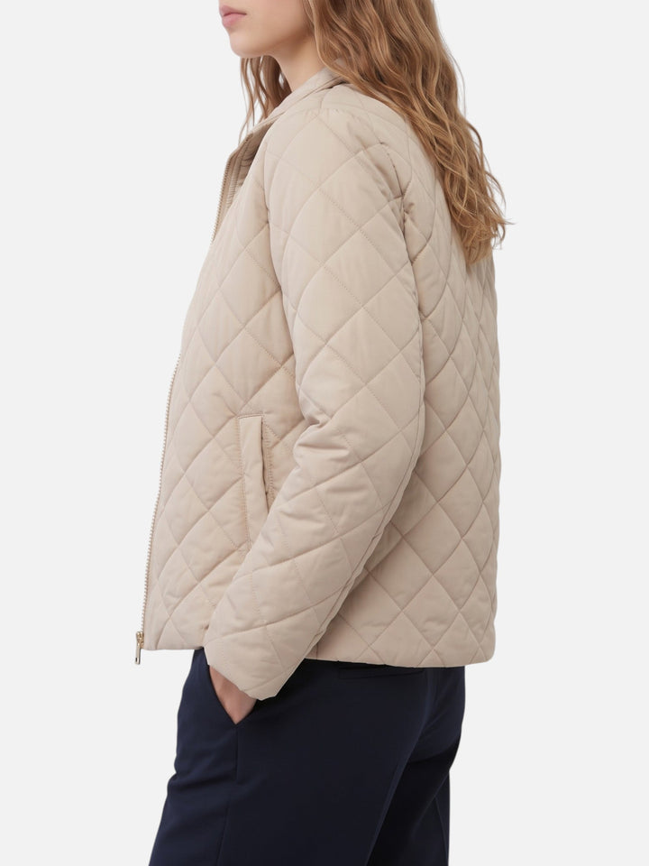 Women's Zip-Up Diamond Quilted Jacket
