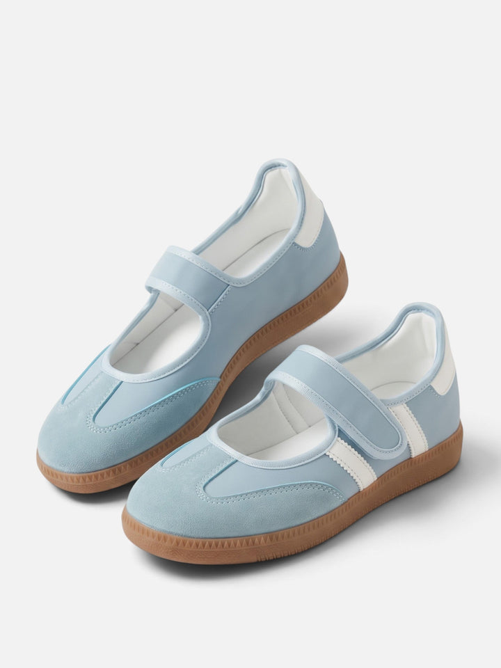 Women's Mary Jane Style Trainers with Contrast Stripes