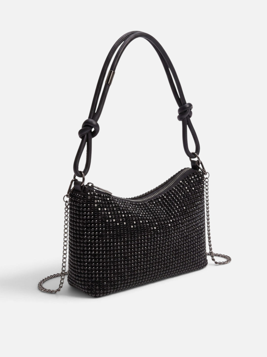 Women's Rhinestone Shoulder Bag with Chain