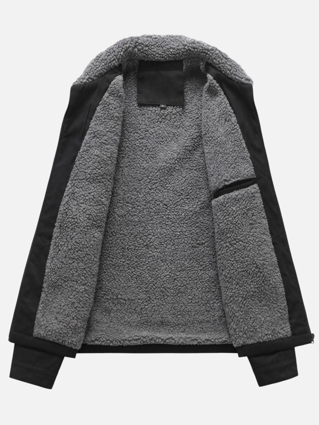 Men's Sherpa-Lined Suede-Effect Jacket