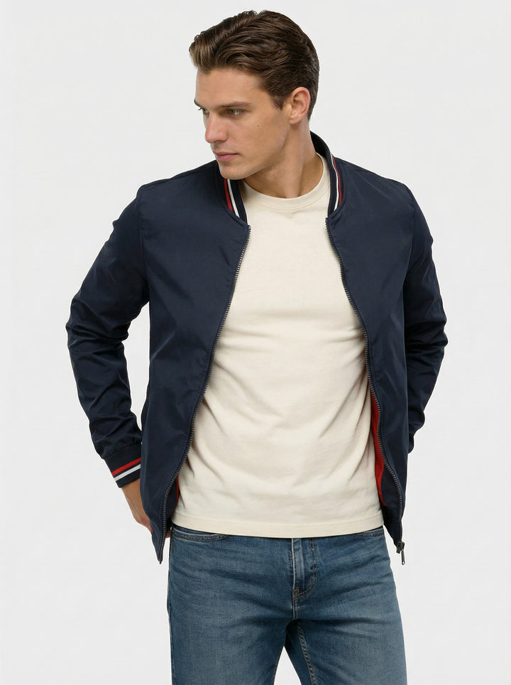 Men's Comfortable Zip-Up Bomber Jacket