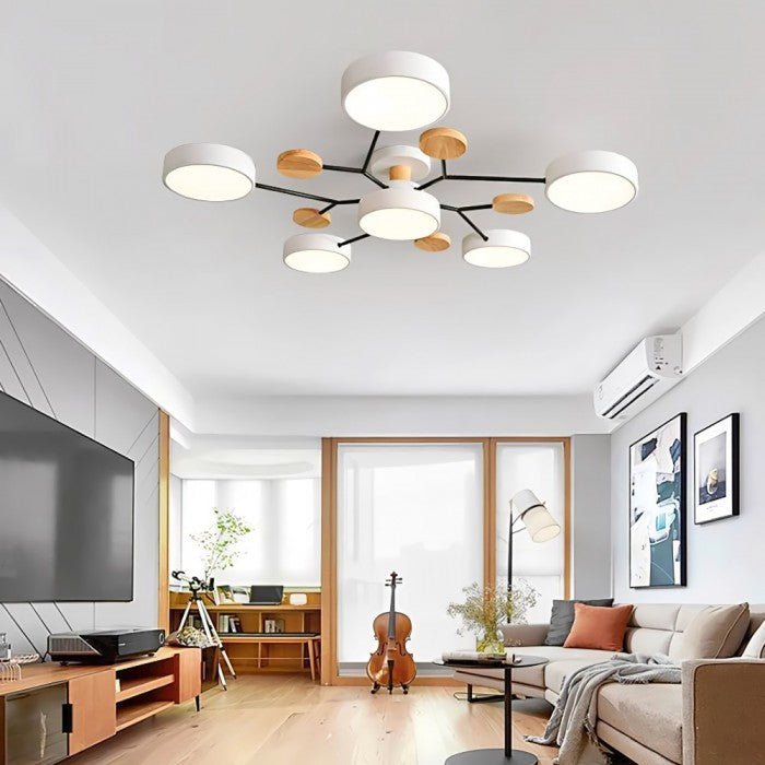 NordicGlow | Verzweigte LED-Deckenlampe im skandinavischen Stil