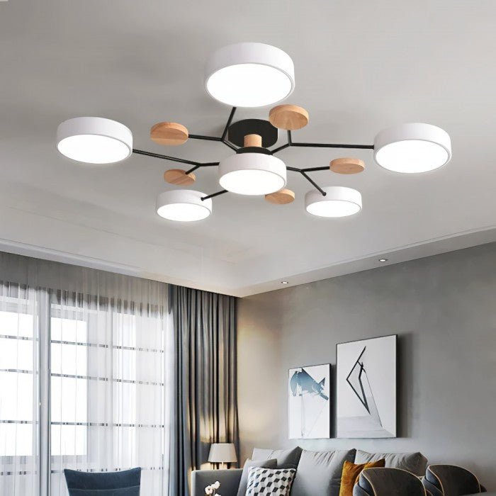 Scandinavian Ceiling Lamp – Elegant, Sustainable Branch Design with LED Technology