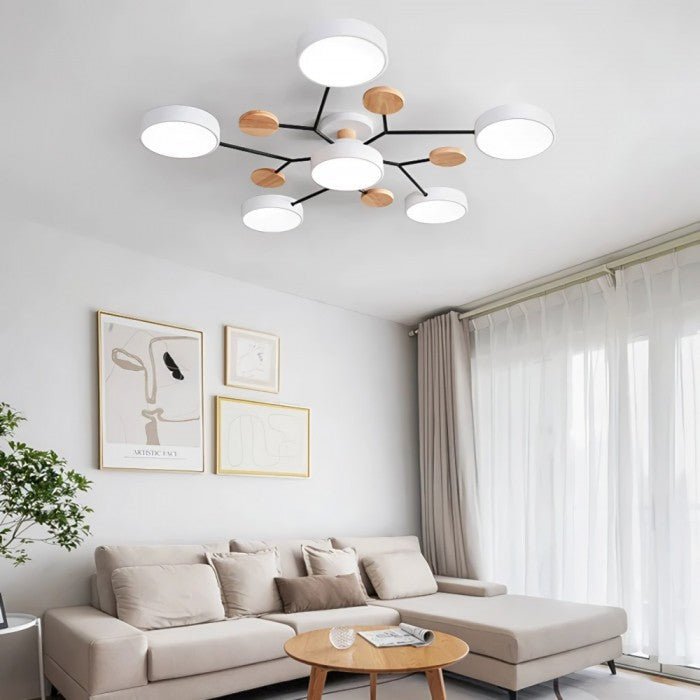 Scandinavian Ceiling Lamp – Elegant, Sustainable Branch Design with LED Technology