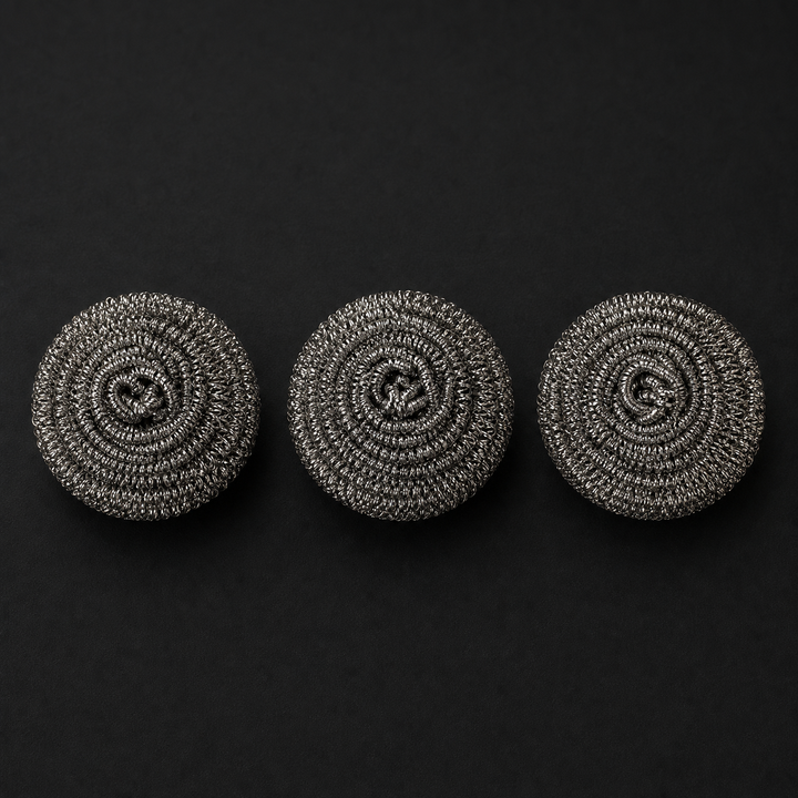 Titanium Pan Scrubbers | Rust-Free Cleaning Coils (Set of 3)