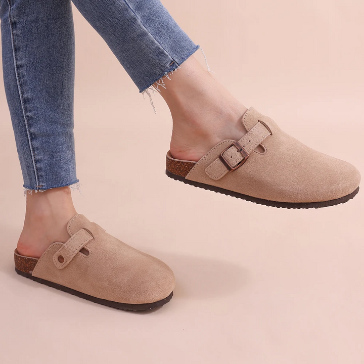 Suede Cork Slippers for Women