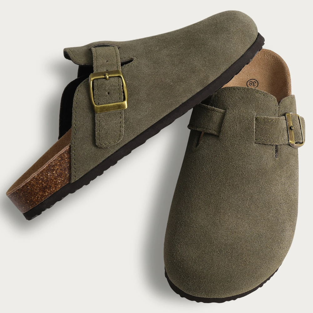 Suede Cork Slippers for Women