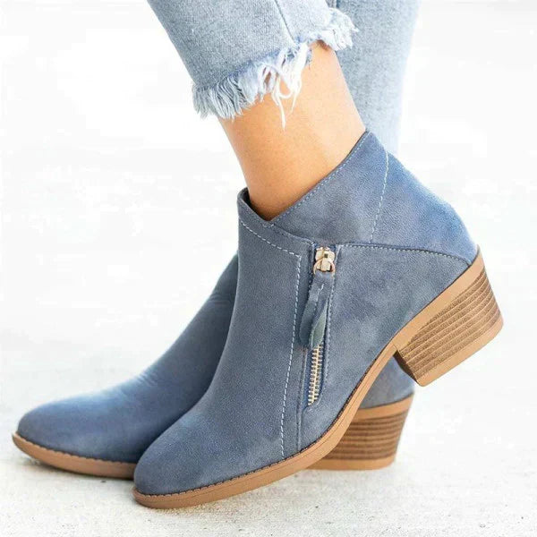 Orthopaedic Leather Combat Boots - Comfort and Style for Women