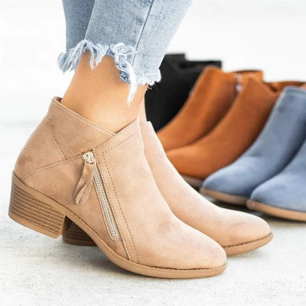 Orthopaedic Leather Combat Boots - Comfort and Style for Women