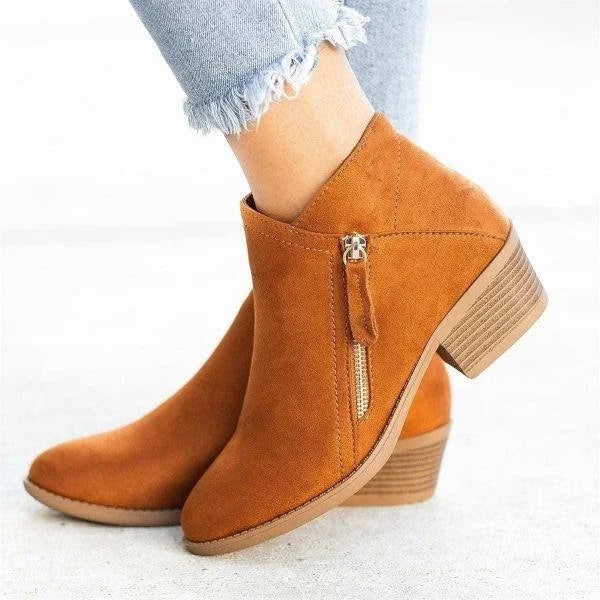 Orthopaedic Leather Combat Boots - Comfort and Style for Women