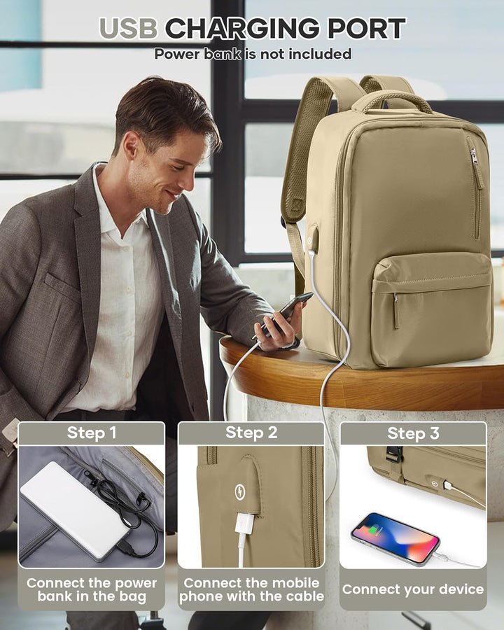 Multi-Compartment Laptop Bag with Adjustable Strap
