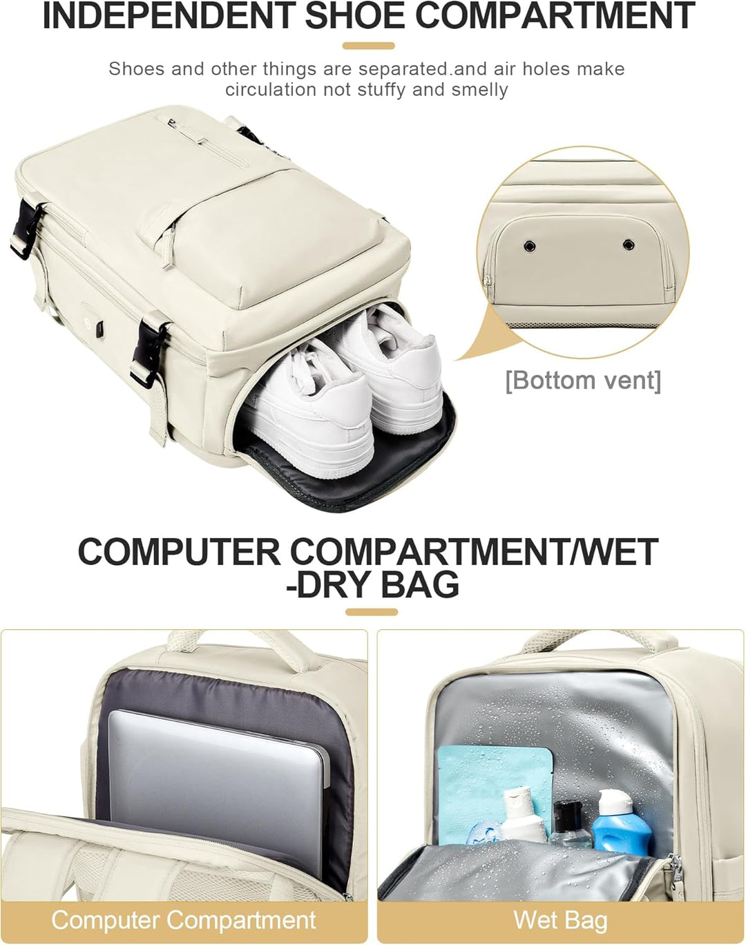 Multi-Compartment Laptop Bag with Adjustable Strap