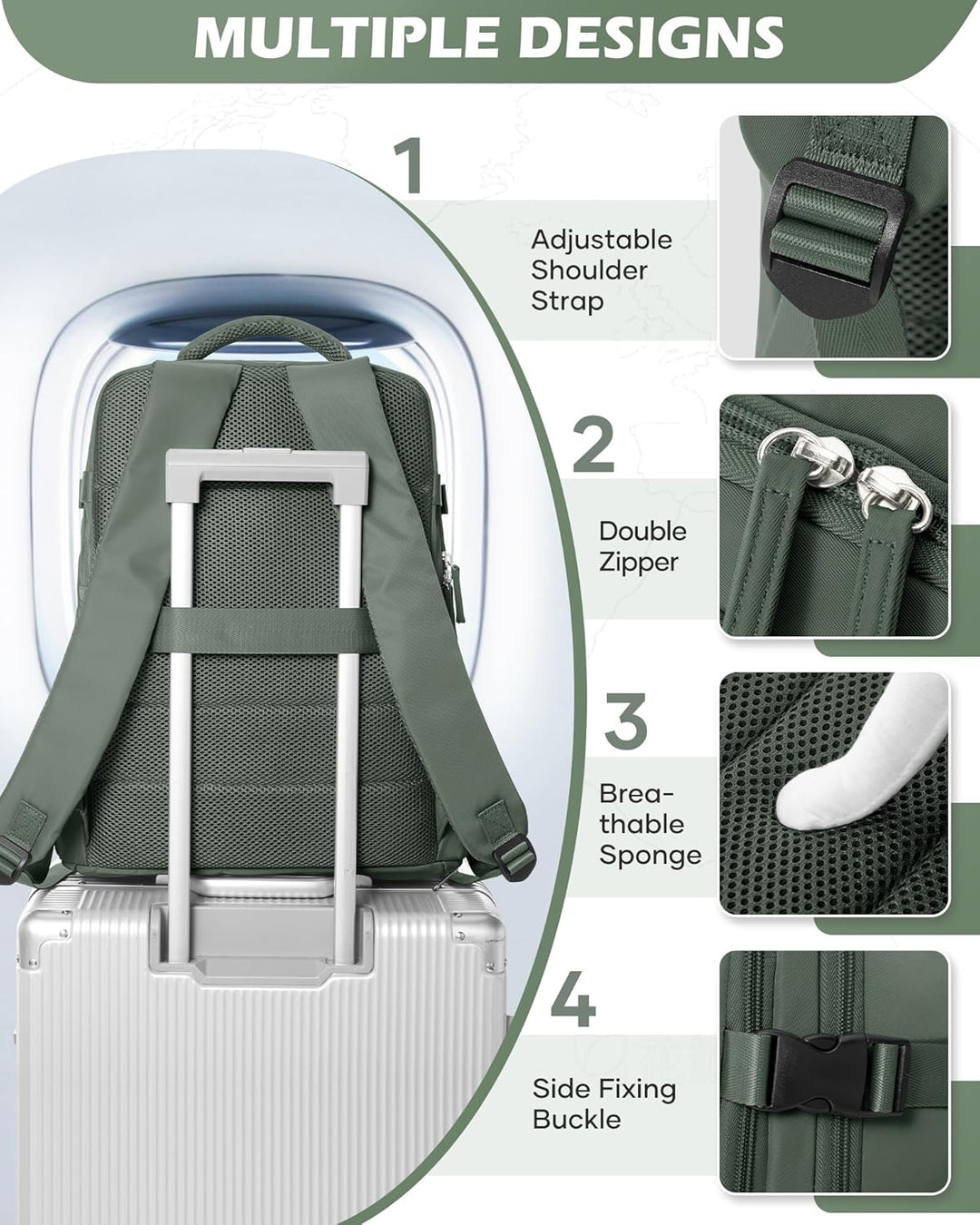 Multi-Compartment Laptop Bag with Adjustable Strap