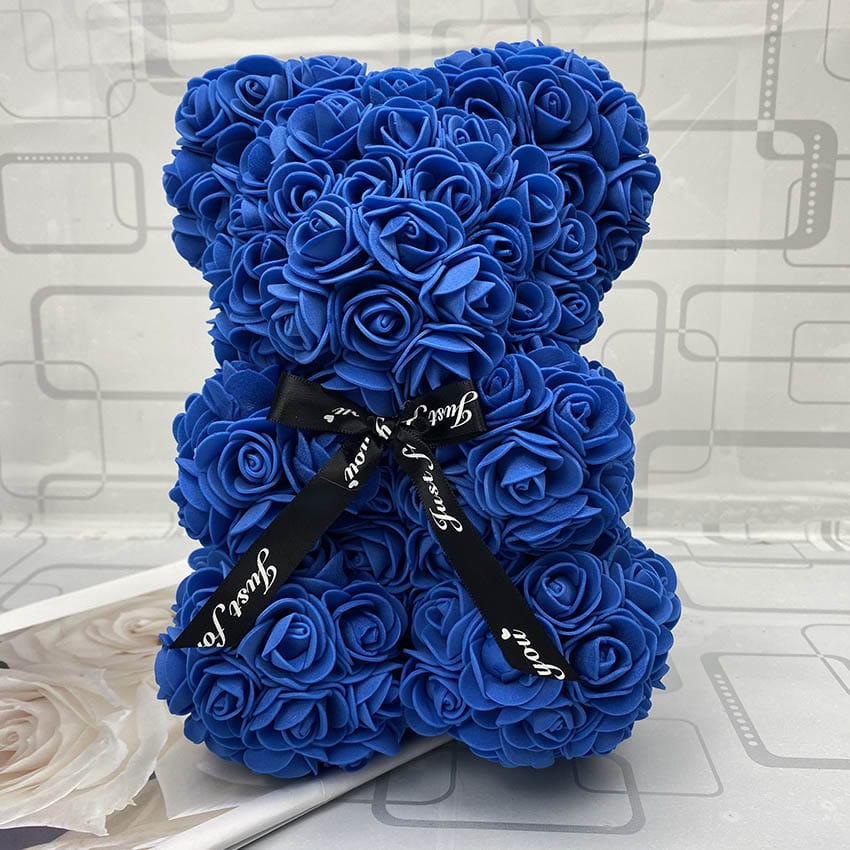 PetalCuddle Everlasting Rose Bear | Romantic Artificial Flower Plush for Mother's Day and Celebrations