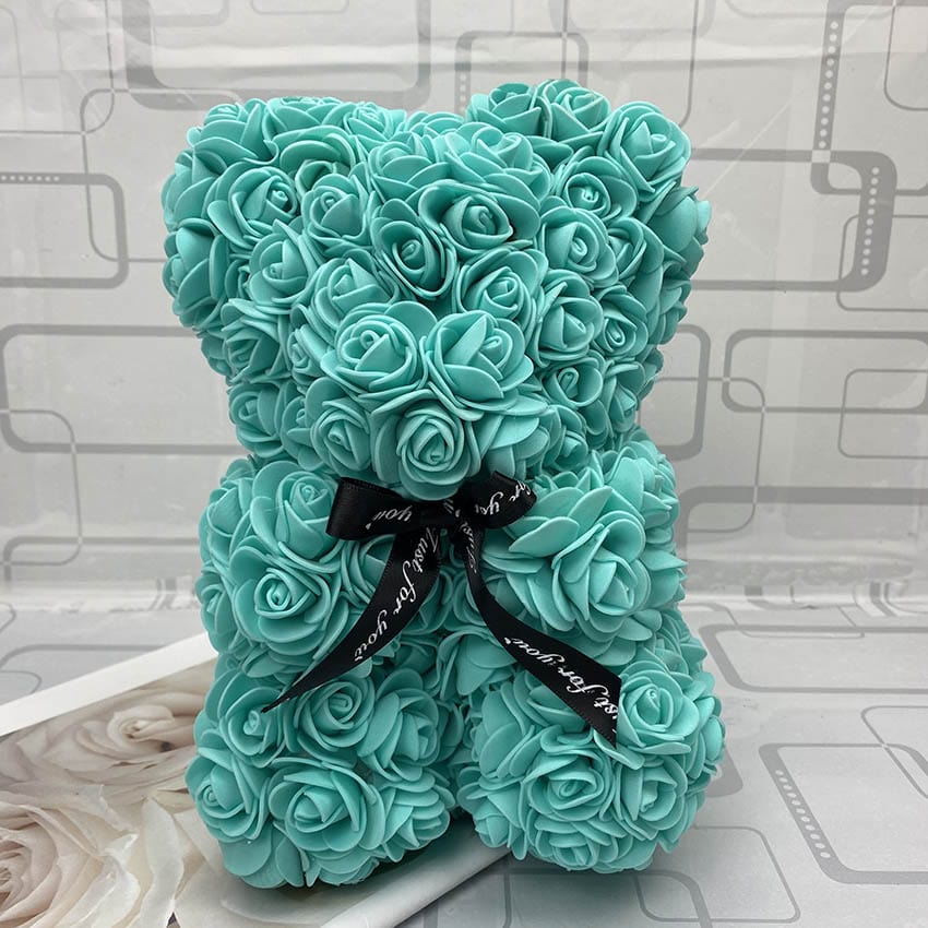 PetalCuddle Everlasting Rose Bear | Romantic Artificial Flower Plush for Mother's Day and Celebrations