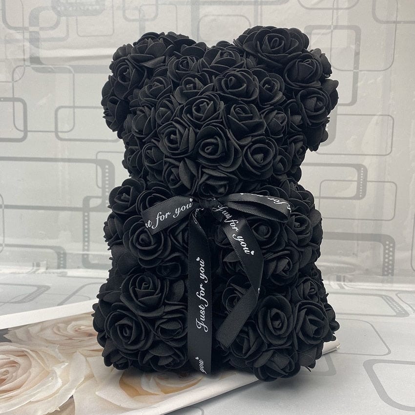 PetalCuddle Everlasting Rose Bear | Romantic Artificial Flower Plush for Mother's Day and Celebrations