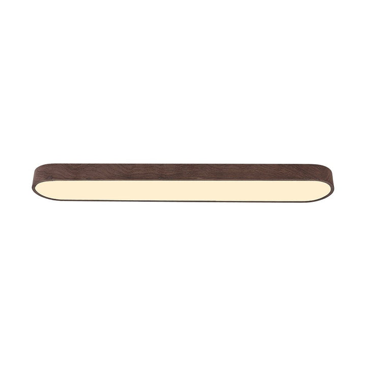 Nordic Glow Oval LED Ceiling Light with Wood Accent