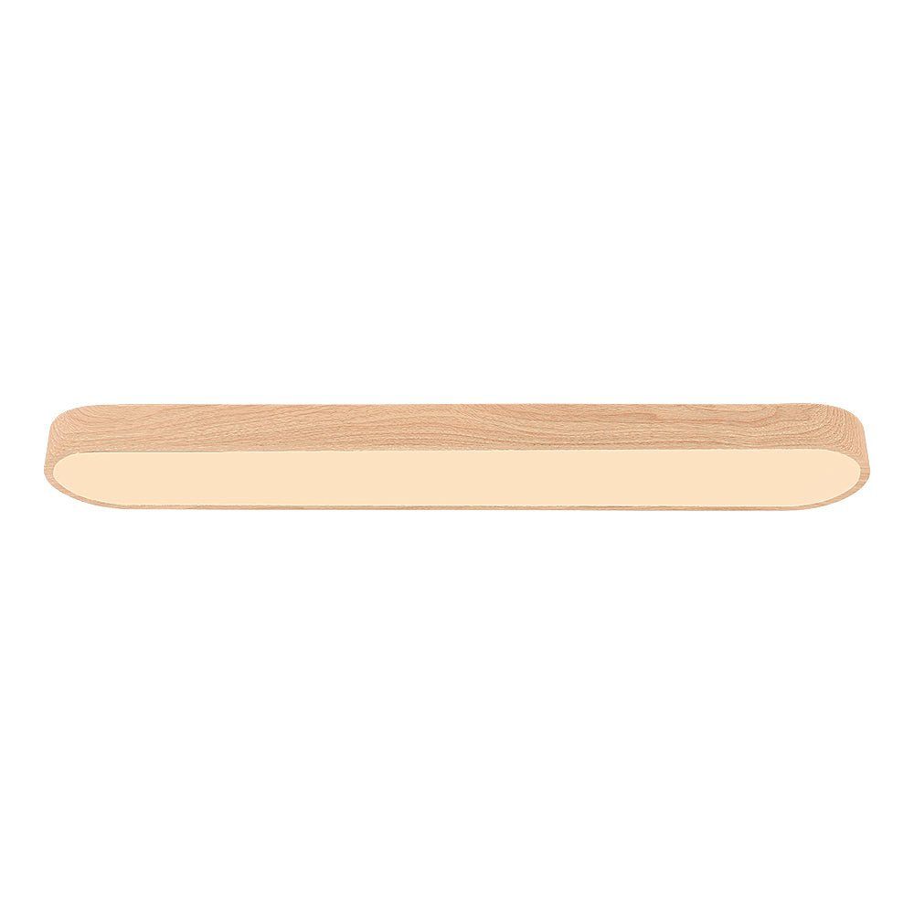 Nordic Glow Oval LED Ceiling Light with Wood Accent