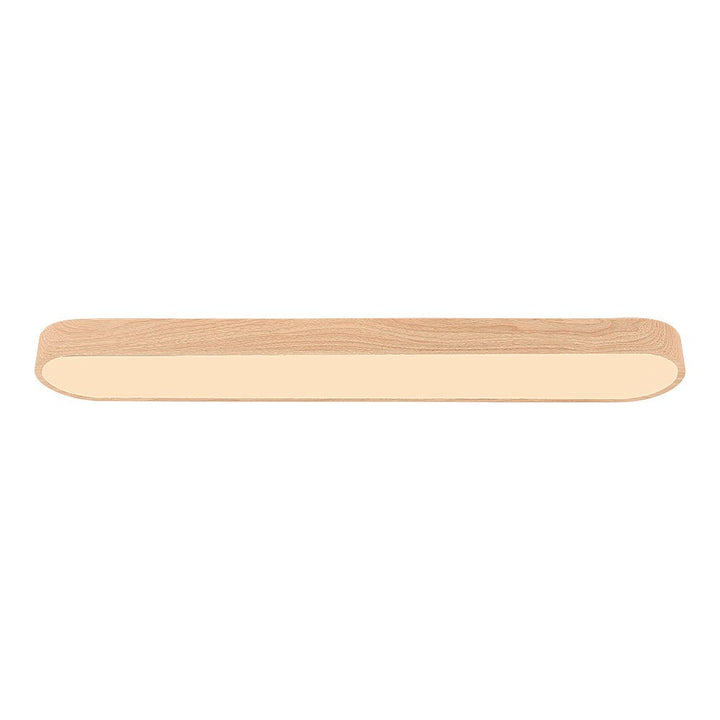 Nordic Glow Oval LED Ceiling Light with Wood Accent