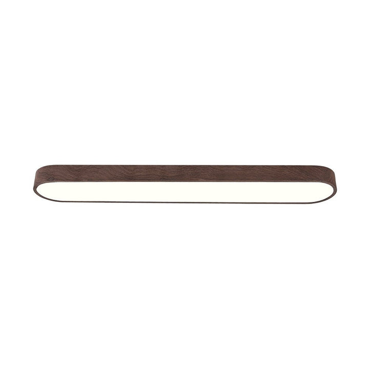 Nordic Glow Oval LED Ceiling Light with Wood Accent