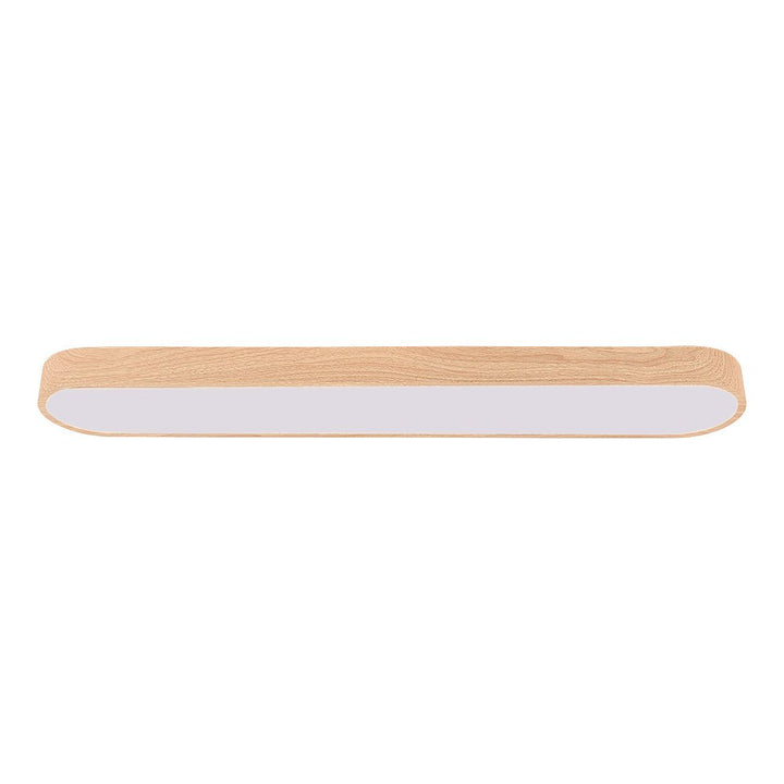 Nordic Glow Oval LED Ceiling Light with Wood Accent
