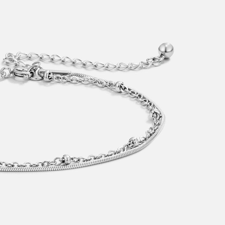 Elegant silver link bracelet with refined details