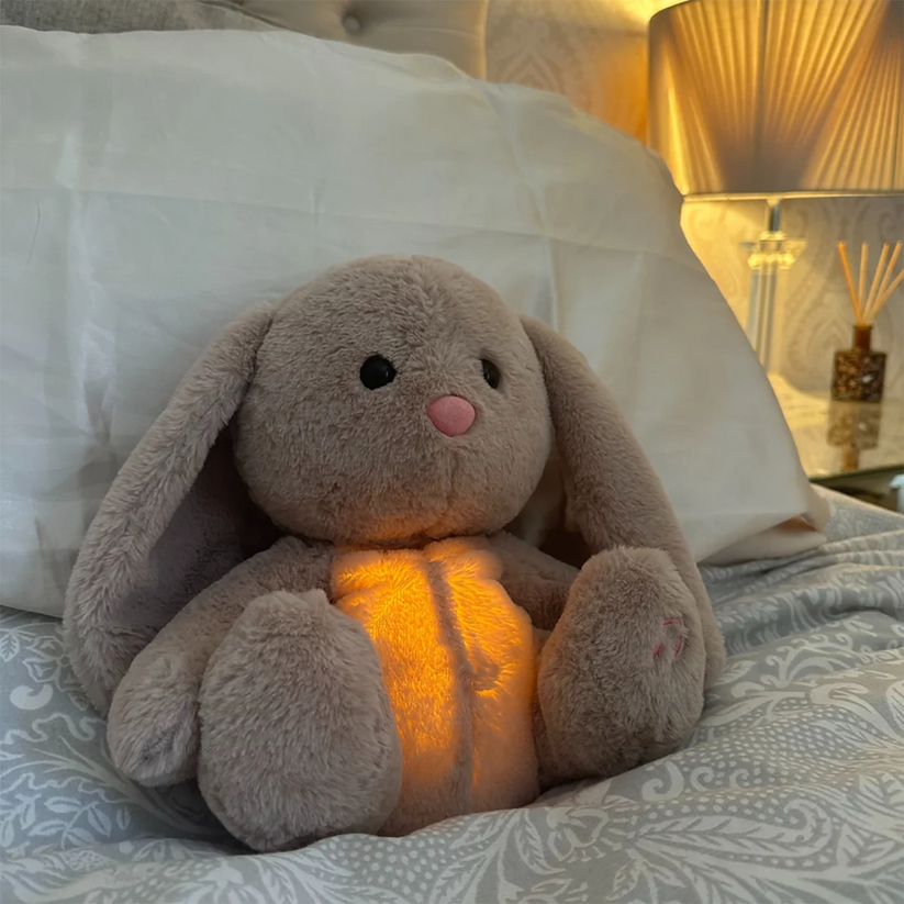 Relaxing Plush Toy with Breathing and Night Light - Soothing