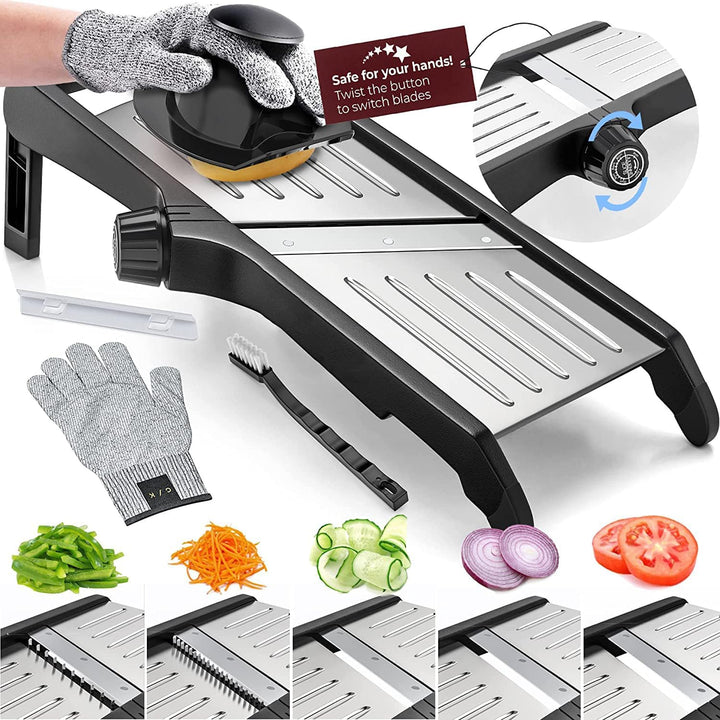 Premium Food Slicer With Cut-Resistant Gloves